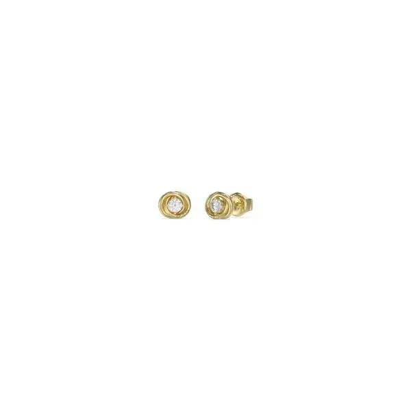 Image of Guess Jewellery Ladies 8mm Perfect Links Stud Earrings UBE04065YG
