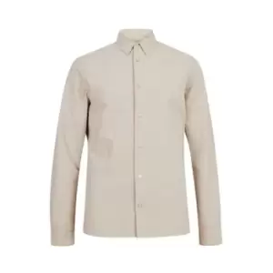 Image of AllSaints Lovell Long Sleeve Shirt - Beige
