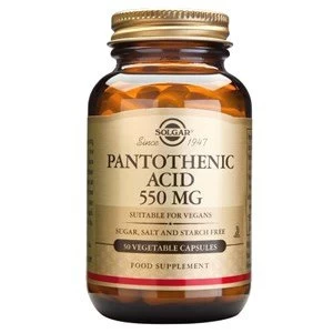 Image of Solgar Pantothenic Acid 550 mg Vegetable Capsules 50 Caps