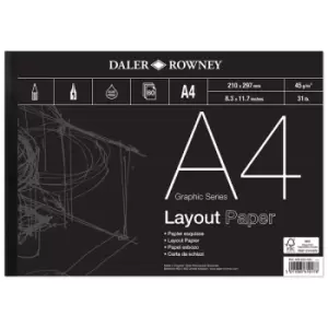 Image of Daler-Rowney Graphic Series Layout Pad A4 45G 80Sh