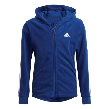 Image of adidas Future Icons Primegreen Polar Fleece 3-Stripes Ful - Victory Blue / White