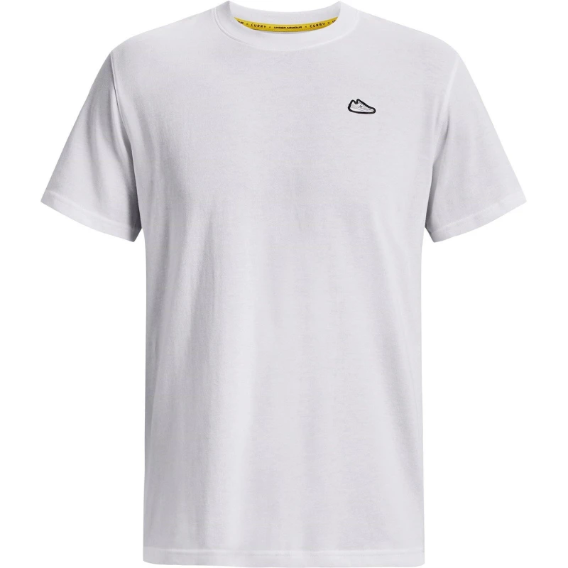 Image of Under Armour Mens Curry Cook Short Sleeve Performance T-Shirt White male M