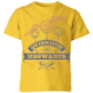 Image of Harry Potter Quidditch At Hogwarts Kids T-Shirt - Yellow - 3-4 Years - Yellow