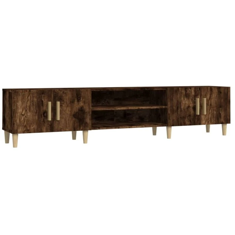 Image of Vidaxl TV Cabinet Smoked Oak 180X31.5X40 Cm Engineered Wood