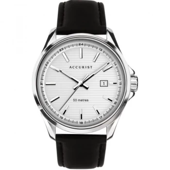 Image of White And Black 'Accurist Date Strap' Watch - 7287 - multicoloured