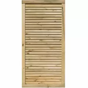 Image of Rowlinson 3x6ft Cheshire Contemporary Screen Gate Pack of 3, Natural