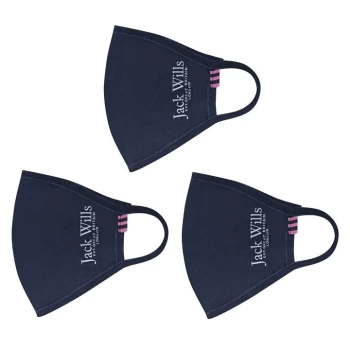 Image of Jack Wills Face Mask 3 Pack - Navy