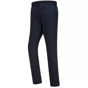 Image of Portwest S232DNS32 - sz 32 Stretch Slim Chino Trouser - Dark Navy - Dark Navy