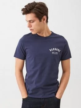 Image of Barbour Small Chest Logo T-Shirt - Navy