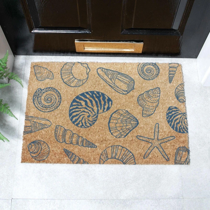 Image of Artsy Doormats Shells Coir Doormat (60 X 40Cm)