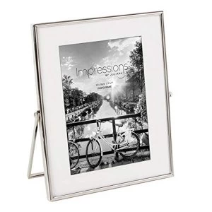 Image of 5" x 7" - Impressions Silver Colour Frame White Border