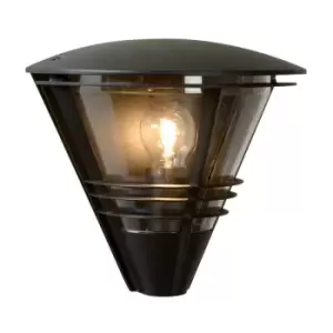 Image of Lucide LIVIA - Wall Light Outdoor - 1xE27 - IP44 - Black