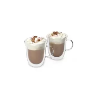 Image of Set of 2 La Cafetiere Double Walled Hot Chocolate Mugs Clear
