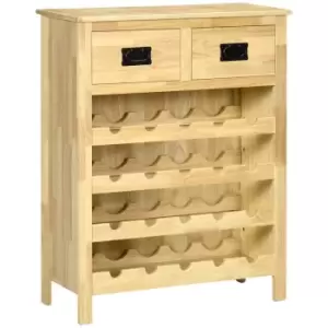 Image of HOMCOM Liquor Cabinet Bar with 20 Bottle Wine Racks and Pull-out Drawers