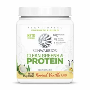 Image of Sunwarrior Clean Greens Protein Tropical Vanilla 175g