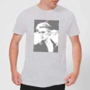 Image of David Bowie Wild Profile Framed Mens T-Shirt - Grey - S