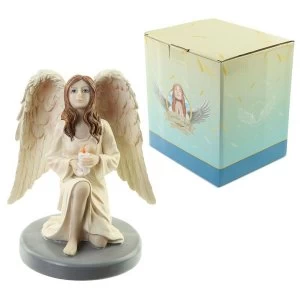 Image of Candle Reflection Guardian Angel Figurine