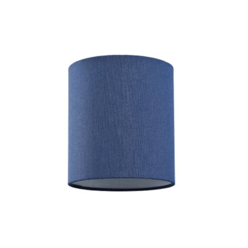 Image of Happy Homewares Contemporary And Elegant Midnight Blue Linen Fabric 18Cm Cylinder Lamp Shade