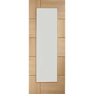 Image of XL Joinery Ravenna Fully Glazed Oak 10 Panel Internal Door - 1981 x 838mm