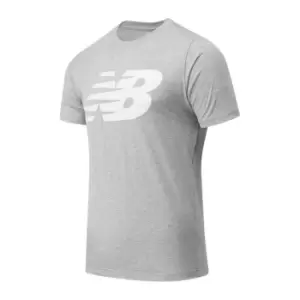 Image of New Balance Stacked Logo T Shirt Mens - Grey
