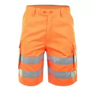 Image of Rail Spec Clothing Orange HIVIZ SHORTS 34