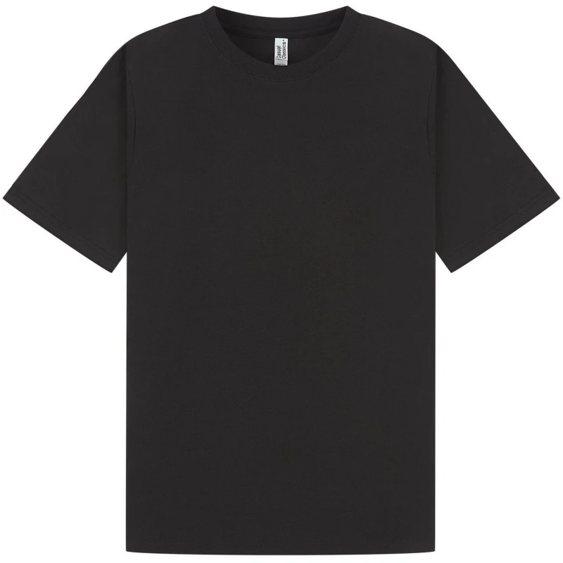 Image of Casual Classics Mens Combed Ringspun Cotton Slim T-Shirt in Black Size: XS Black Male XS