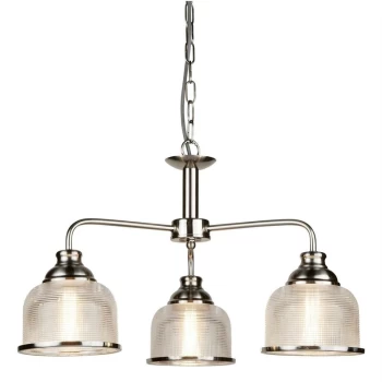 Image of Searchlight Bistro - 3 Light Multi Arm Ceiling Pendant Silver, White, E27