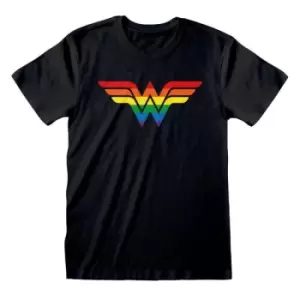 Image of DC Comics T-Shirt Wonder Woman Logo - DC Pride Size M
