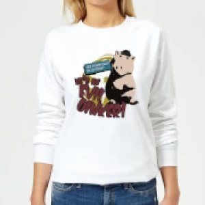 Image of Toy Story Evil Oinker Womens Sweatshirt - White - M