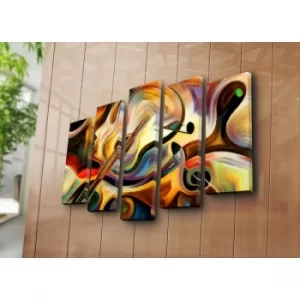 Image of 5PATK-231 Multicolor Decorative Canvas Painting (5 Pieces)