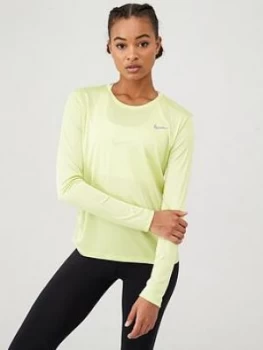 Image of Nike Running LS Miler Top - Limelight , Limelight Size M Women
