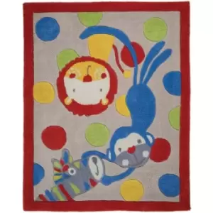 Image of Flair Rugs Childrens/Kids Jungle Animal Design Floor Rug (80cm x 100cm) (Multicoloured) - Multicoloured