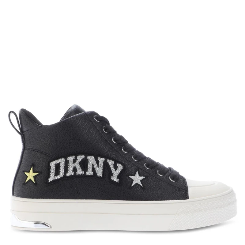 Image of DKNY Yaser Star Lace Up Boots Black female UK 4