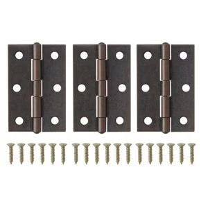 Image of Metal Butt hinge Pack of 3