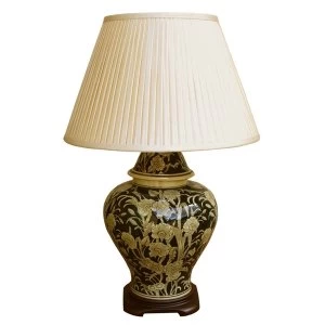 Image of Ceramic Embossed Lamp, Regal Design 67cm