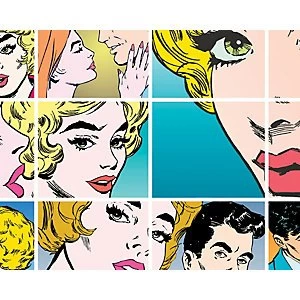 Image of ohpopsi Pop Art Wall Mural Multi 19.6m XL