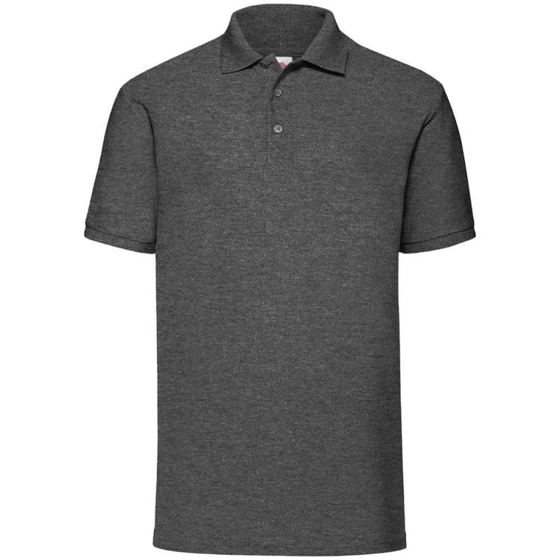 Image of Fruit Of The Loom Fruit of the Loom Men 65 35 Polo Shirt in Dark Grey Size: Small Dark Grey S Male 5063470627899