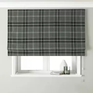 Image of Aviemore Grey Roman Blind Grey, Black and White