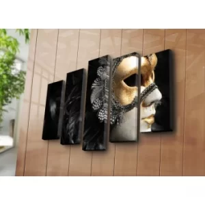 Image of 5PATK-6 Multicolor Decorative Canvas Painting (5 Pieces)