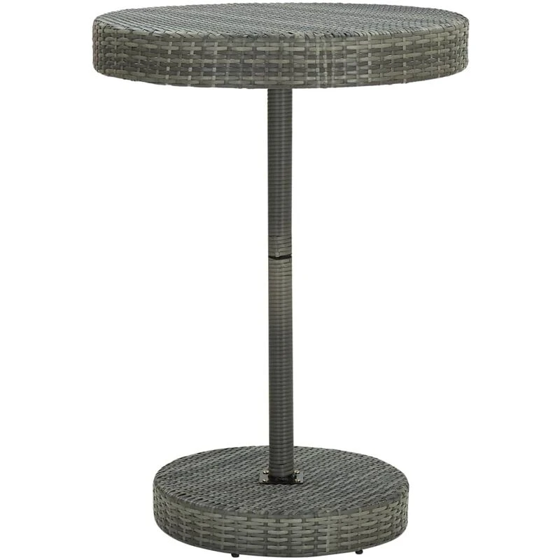 Image of VIDAXL Garden Table Grey 75.5x106cm Poly Rattan vidaXL 8720286002964