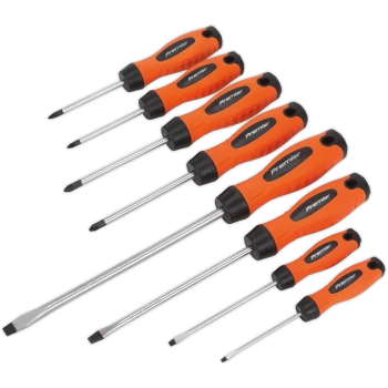 Image of Sealey 8 Piece Hi Vis Screwdriver Set