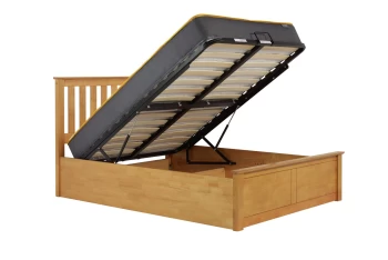 Image of Birlea Phoenix Double Ottoman Bed Frame - Oak