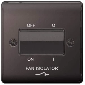 Image of BG Nexus Metal Black Nickel 1 Gang Rocker Switch 10A - NBN15