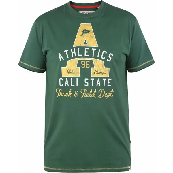 Image of D555 by Duke Duke Mens Big Size - Tovil - Athletic Print Cotton Crew N