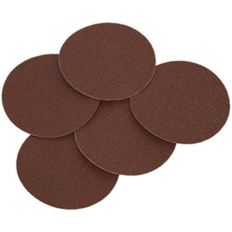 Image of Loops 5 PACK - 125mm Self Adhesive Backed Sanding Disc - 80 Grit Aluminium Oxide Sheet Multi
