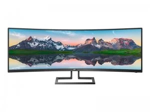 Image of Philips 49" 498P9 Dual Quad HD Curved LED Monitor