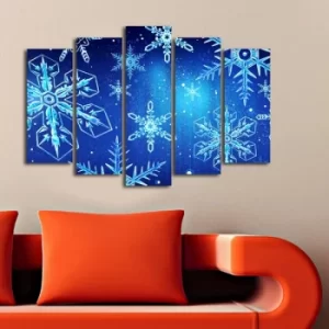 Image of 5PATNOEL-9 Multicolor Decorative Canvas Painting (5 Pieces)