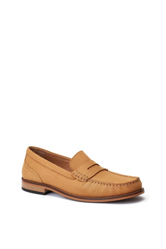 Image of Base London Base London Men Garfield Penny Loafer in Tan Size: 9 Tan 9 Male 5038538366393