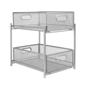 Image of 2 Tier Sliding Steel Shelves M&amp;W