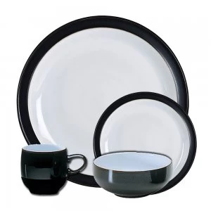 Image of Denby Jet Black 16 Piece Tableware Set